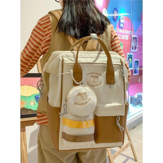 中点 新款乐天书包女大学生母婴妈咪包日系ins可爱双肩背包电脑包 商品图0