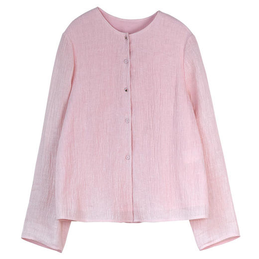 牧衣游原创 进口亚麻手工刺绣外套新款百搭通勤简约文艺开衫 春再 商品图4