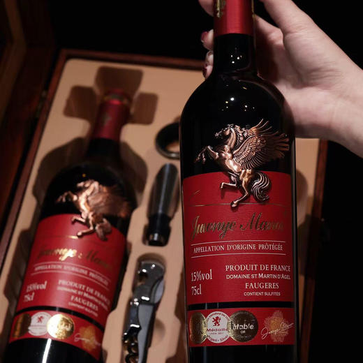 【春节正常发货】法国 君燚庄园飞马浮雕红酒礼盒 750ml*2瓶 商品图9