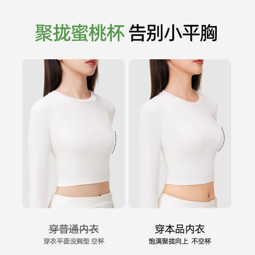 熳洁儿 小胸聚拢文胸中厚莫代尔养护杯蕾丝舒适无侧骨26261520 商品图3