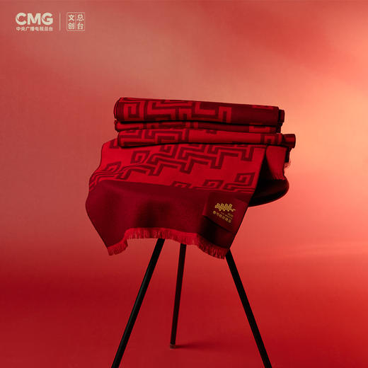 【甄选年礼文创佳品❗️简洁大方配色雅致】2026马年总台春晚围巾骐骥驰骋礼盒装CMG总台文创礼物送礼。jd 商品图3