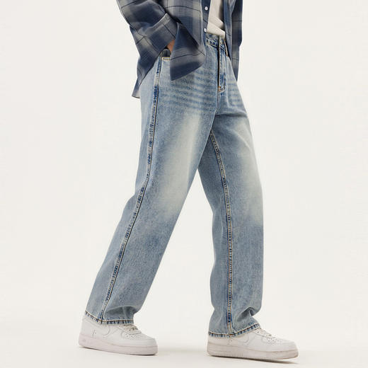 gxg.jeans男装  蓝色复古宽松时尚休闲牛仔长裤男裤 25年秋热卖 商品图2