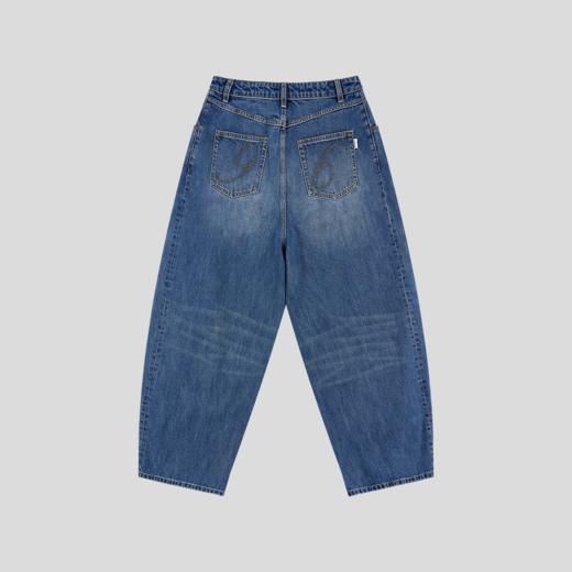 GOODBAI 916 EXPRESS 重色水洗宽松休闲气球廓形裤牛仔裤 商品图2