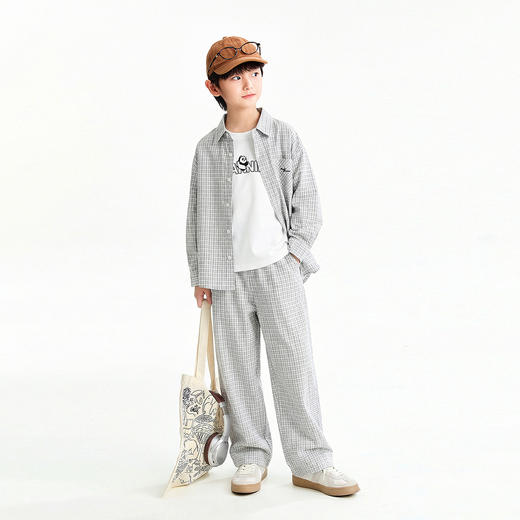 男女童翻领长袖上衣夏季新款安奈儿童装EM621753 商品图3