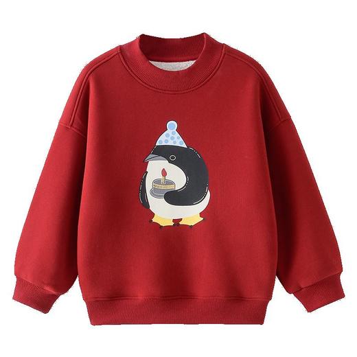 男童加绒卫衣秋冬款2025冬装新款儿童加绒加厚一体绒保暖套头上衣 商品图4