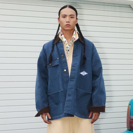 GOODBAI 916 EXPRESS 水洗复古撞色翻领工装夹克外套男女同款 商品图0