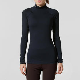 安德玛UA25秋冬款Authentics女子高领训练运动长袖T恤1368702-001