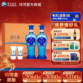 洋河 海之蓝 礼盒 42度 480mL双支装 浓香型白酒