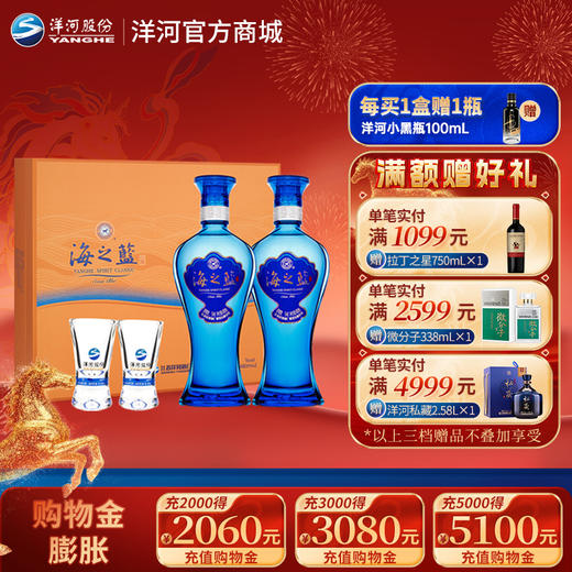 洋河 海之蓝 礼盒 42度 480mL双支装 浓香型白酒 商品图0