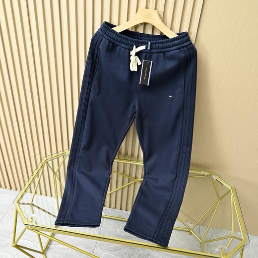 汤米2025秋冬新品男士加绒纯棉织带休闲运动直筒卫裤！ 商品图2