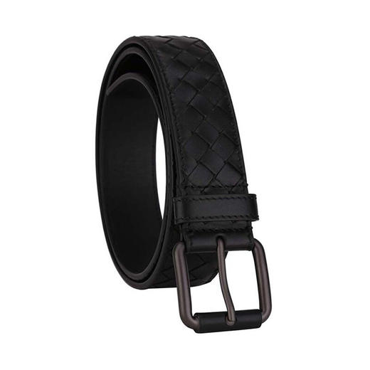 407396V46501000105 BOTTEGA VENETA 【格纹编织针扣】男士经典牛皮革3.5CM宽腰带皮带【尺码105】 商品图1