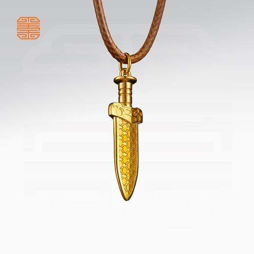 玺匠金铺《越王剑》足金9999 黄金吊坠项链生日礼物 商品图5