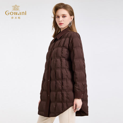 【鹅绒】乔万尼宽松拼接设计感保暖90白鹅绒羽绒服ED4T858 商品图2