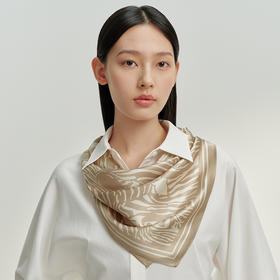 万事利双面印花中方巾-斑马