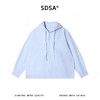 2650SDSA男装2026新款高贵轻奢韩版复古抽绳连帽衬衫百搭宽松休闲衬衣 商品缩略图1