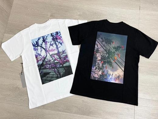 .清仓，白色m码！110-150斤！Fog花卉短袖，粗纱棉材质，久洗不变形，超强质感，男女同款 商品图2