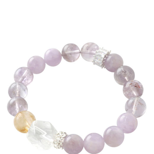 三彩2026新款新中式雾山紫手链紫水晶手串串珠轻奢小众送礼浪漫 商品图4