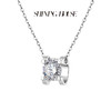 ShiningHouse[培育] 18k金钻石项链 圆钻形人工真钻人造钻石K金项链可调节简约牛头款钻石项链悦己送礼臻选【此商品不支持7天无理由退货退款】预计3日发货 商品缩略图1