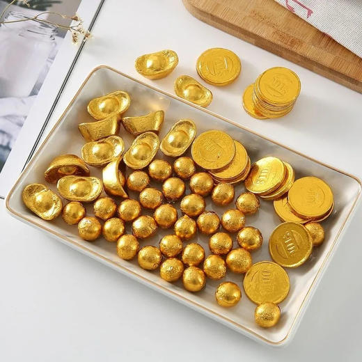 【香醇松软脆❗️浓郁好味道】混装巧克力金币元宝花生金条巧克力零食蛋糕烘焙装饰过年年货。jd 商品图3