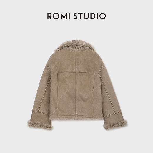 ROMI STUDIO细腻磨砂质感皮毛一体两穿蓬松毛绒面皮草 RWCWWG5132 商品图4