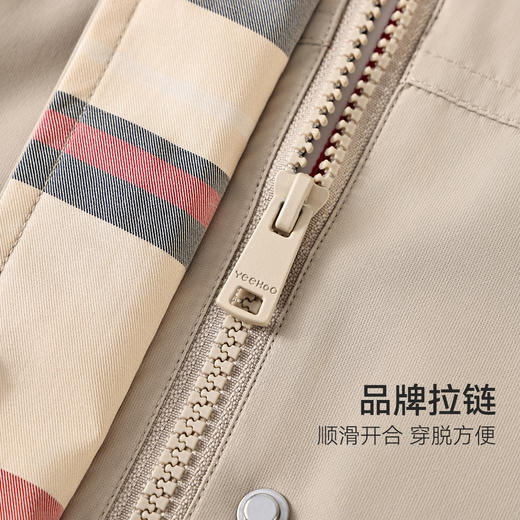 【英氏】【120-170】女童春秋收腰风衣外套 商品图5