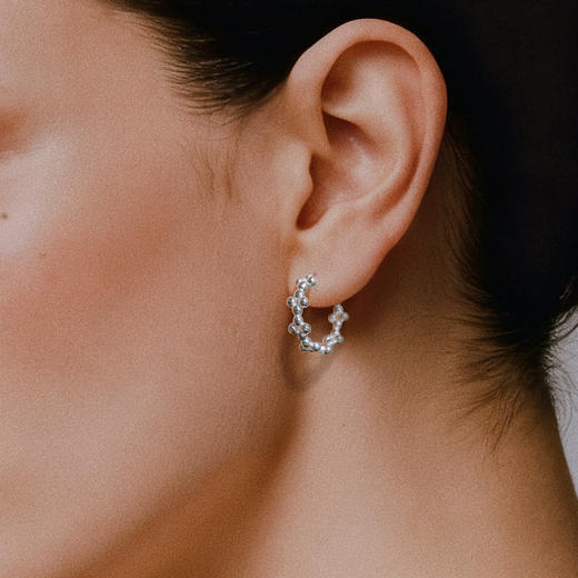 【R24026-s】alodia.co 莫奈四照小花珠珠戒指耳环 925银珠长期主义百搭简约小众高级感RJ136 商品图8