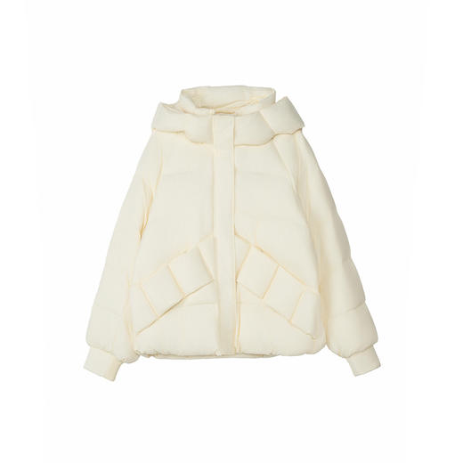 谜底短款羽绒服女士2025冬新款学院风减龄宽松百搭连帽257MY7859 商品图4