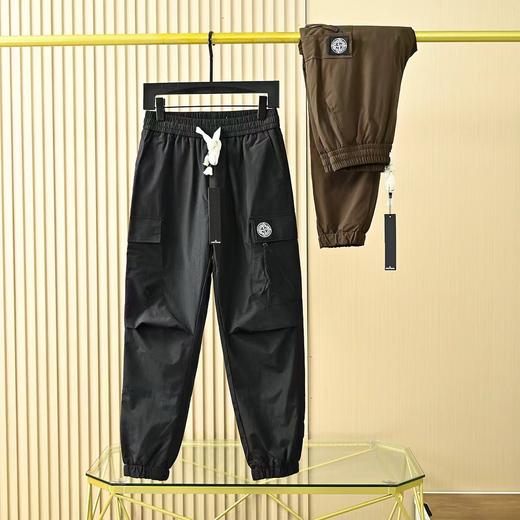 冬季新款三防大口袋抽绳腰带束脚羽绒工装裤 商品图1