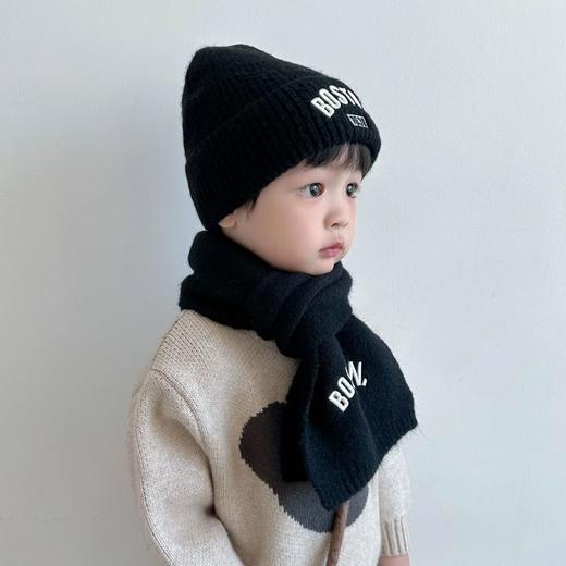 【新年款儿童帽子2件套】冬季秋冬季针织保暖套装男童宝宝女童韩版秋冬围巾毛线帽 商品图4