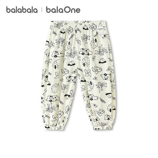 【balaOne】巴拉巴拉男女童休闲裤儿童裤2026夏新满印灯笼束口裤 商品图4