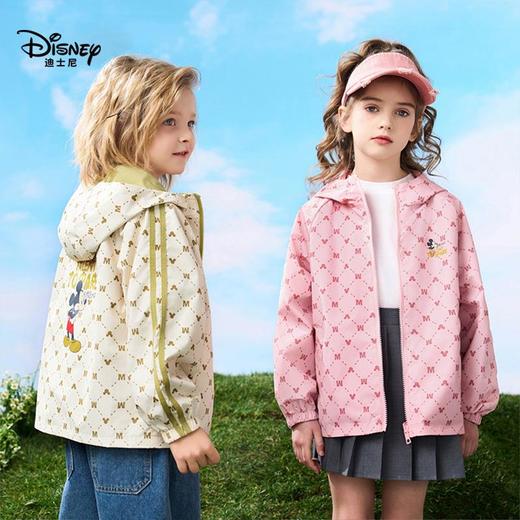 迪士尼童装男女童外套2026春装新品连帽双面穿软壳儿童户外夹克 商品图1