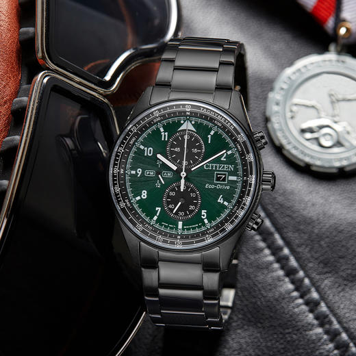 西铁城日本官方正品新款FF系列飞行风钢带光动能手表男CA0775-87X 商品图5