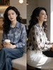 682505/682603春款上新 叠穿天丝印花衬衫 商品缩略图0