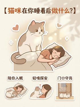 猫咪深夜小秘密‼原来睡着后它超爱你