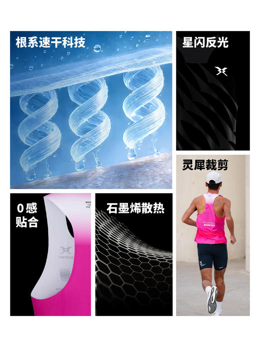 BODYWIT逐光pro4.0男马拉松背心 商品图1