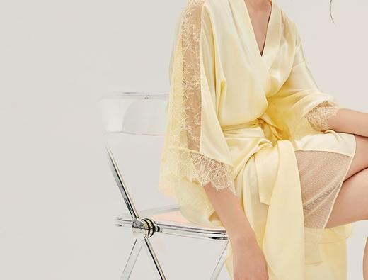 桑罗优雅蕾丝睡袍长款新娘婚礼晨袍 商品图2