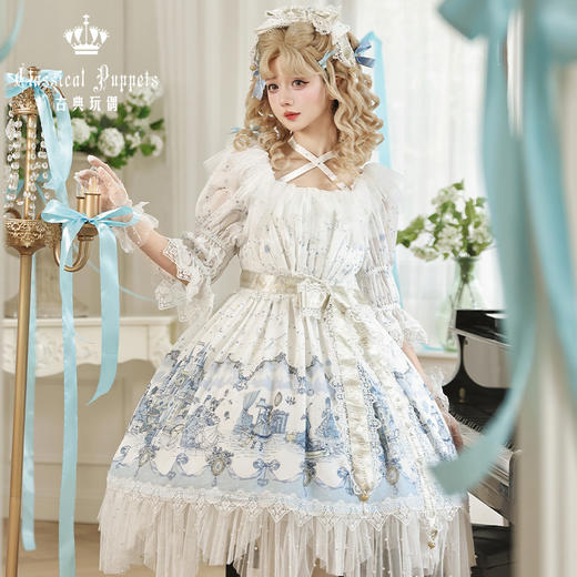 【全款预售】印花辛德瑞拉 雪纺版 古典玩偶 Lolita【2026年7月31日起发货】 商品图2