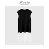 04-3潘依绣丁丁宠粉法式假两件黑白拼接短袖连衣裙Q91920 商品缩略图0
