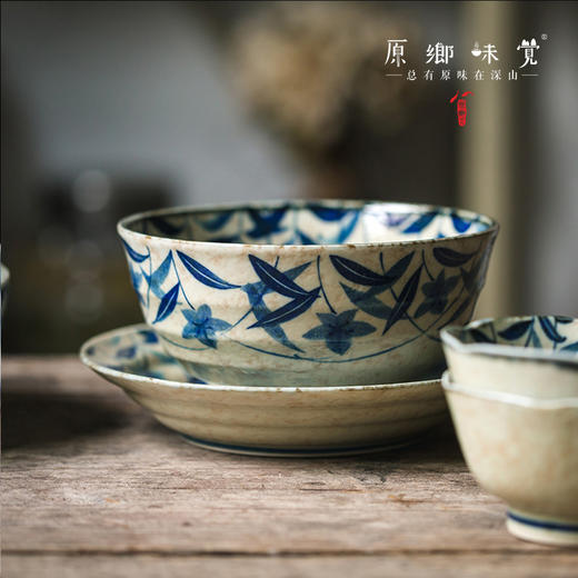 【系列满39元包邮】古伊烧黄泥桔梗日式粗瓷大汤碗/海碗/钵碗/深盘/饭碗/盘子（基地直发-中通快递）| 多种规格，日本进口【合作生产，公平贸易】 商品图1