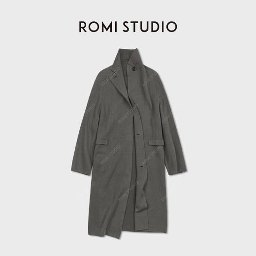 ROMI STUDIO“松弛有度”羊毛混纺中古长款廓形毛织大衣 RWCWWT6647 商品图0