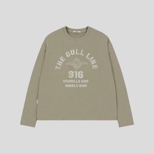 GOODBAI 916 EXPRESS 复古手绘印花休闲亲肤长袖T恤男女同款 商品图3