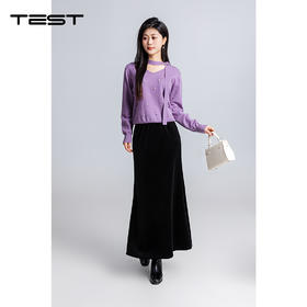 春上新钉珠装饰V领宽松显瘦温柔风毛衣1261007