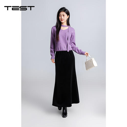 春上新钉珠装饰V领宽松显瘦温柔风毛衣1261007 商品图0