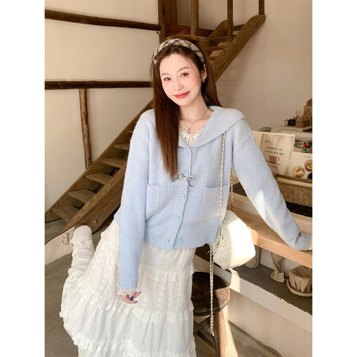 <曾小咸推荐>3.17现货秒杀 ！微信超特价！韩系翻领连帽针织毛衣 日常229.99 立减130 秒杀99.99！！ 商品图1