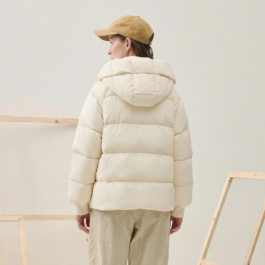谜底短款羽绒服女士2025冬新款学院风减龄宽松百搭连帽257MY7859 商品图2
