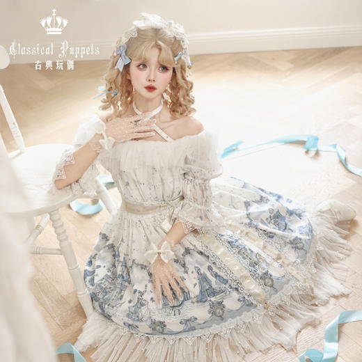 【全款预售】印花辛德瑞拉 雪纺版 古典玩偶 Lolita【2026年7月31日起发货】 商品图0