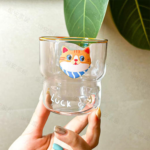 积分兑-200ml高颜值幸运猫玻璃杯-纪念日百货门店同款169495176 商品图1