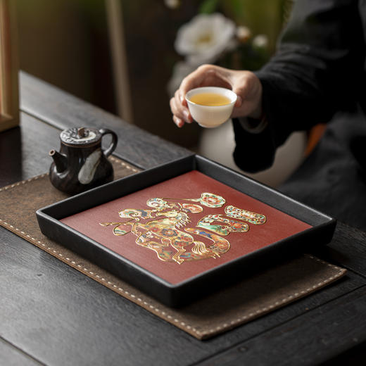 中国红多功能盘|新年氛围马上有了！茶盘/水果盘/坚果盘 商品图4