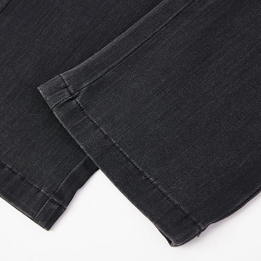 德鲨春夏新款黑色牛仔裤男青年时尚直筒弹力裤子休闲长裤 商品图3