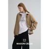MAISON CECILE 棉羊绒内里白色拼接设计休闲复古休闲廓形夹克外套 商品缩略图1